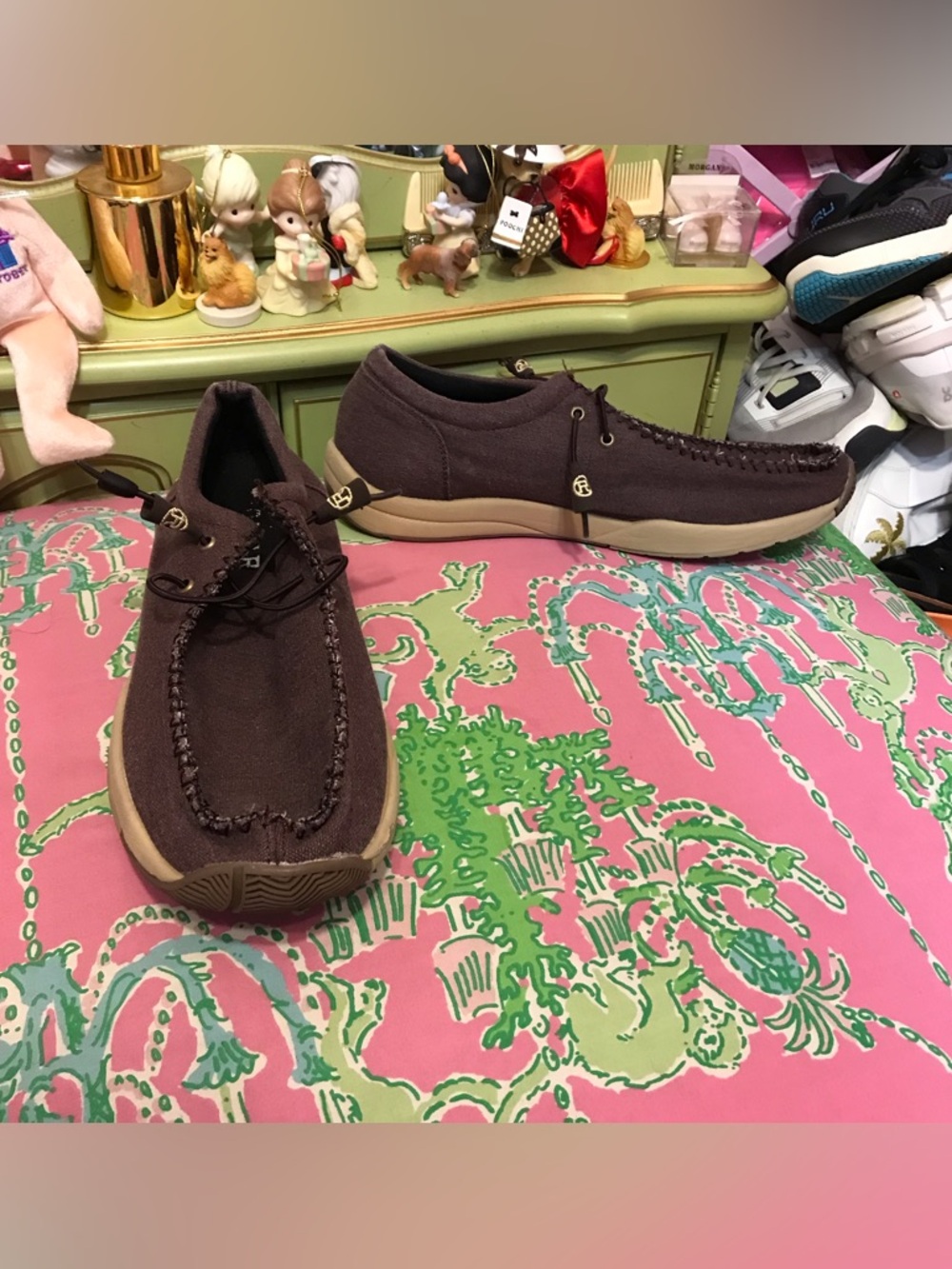 Roper Mens brown clearcut slip on shoes Size 10.5